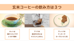 玄米コーヒーのアレンジレシピ